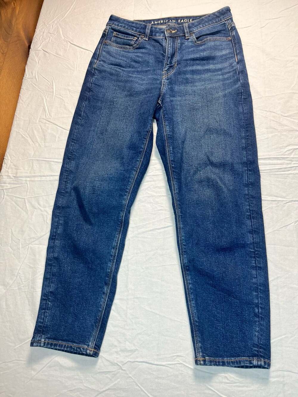 American Eagle Women's Stretch Mom Jeans Blue Denim Size 4 Short